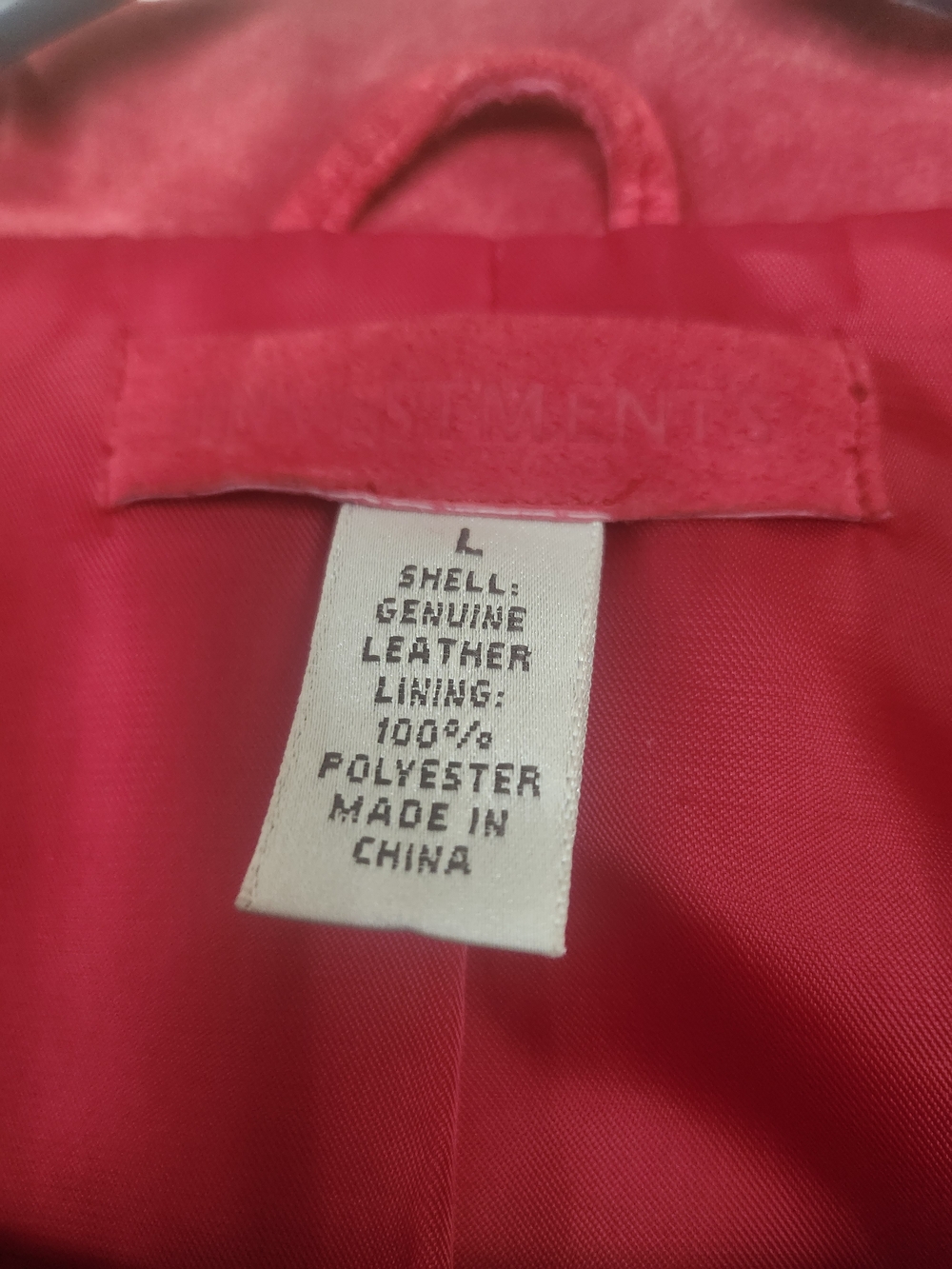 Women’s Raspberry Suede Button-Front Jacket - Picture 3 of 3